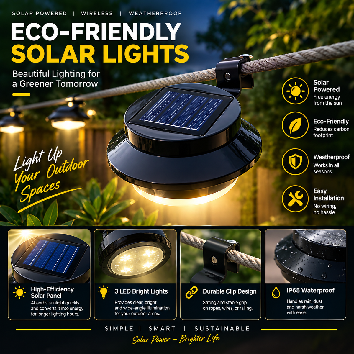 🏡 Best Seller | GlowEdge™ Solar Gutter & Wall Light