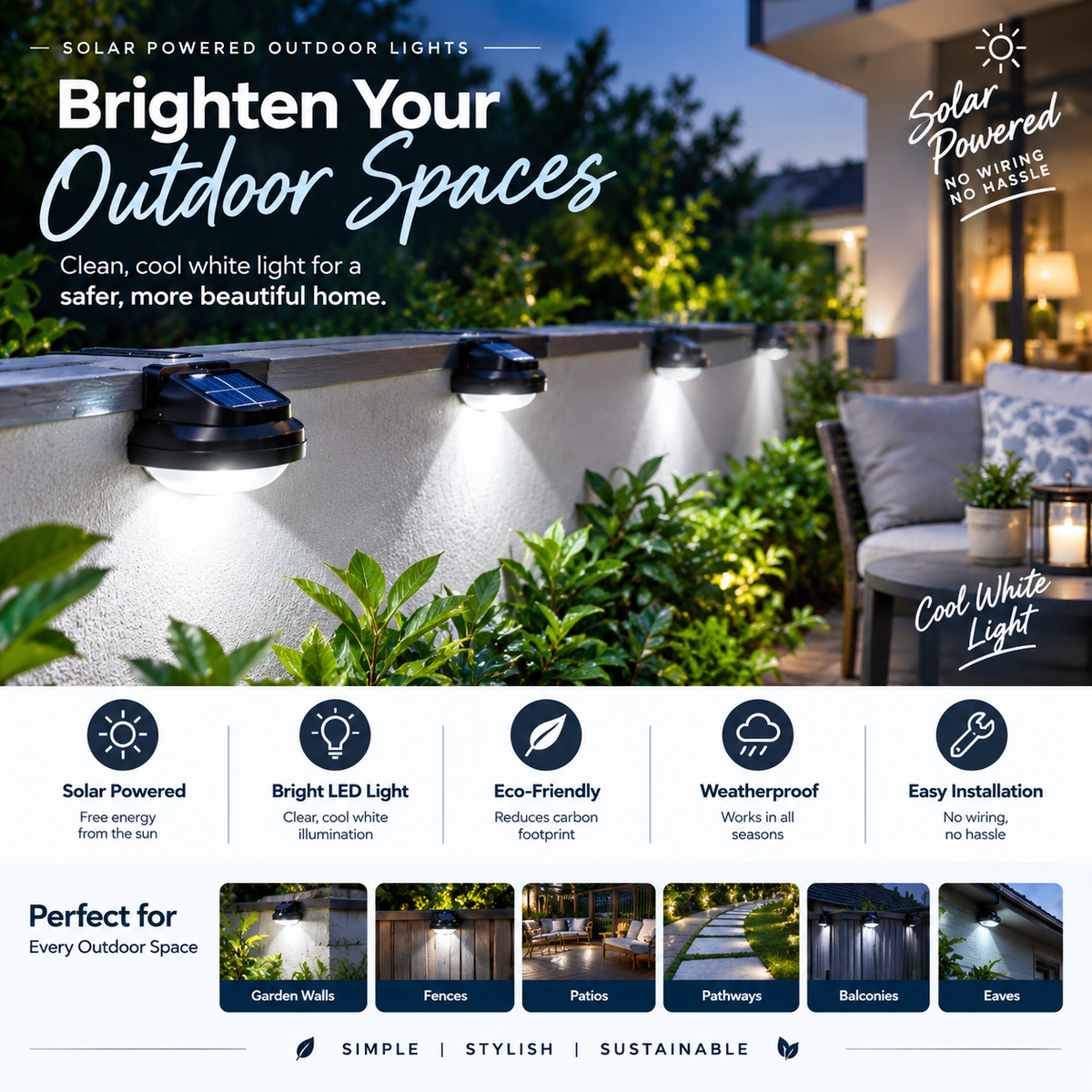 🏡 Best Seller | GlowEdge™ Solar Gutter & Wall Light