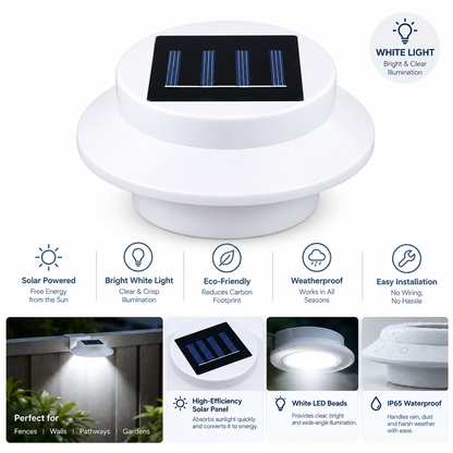 🏡 Best Seller | GlowEdge™ Solar Gutter & Wall Light