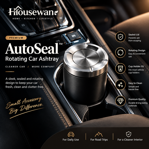 Hot Selling 🔥 | AutoSeal™ Premium Rotating Car Ashtray