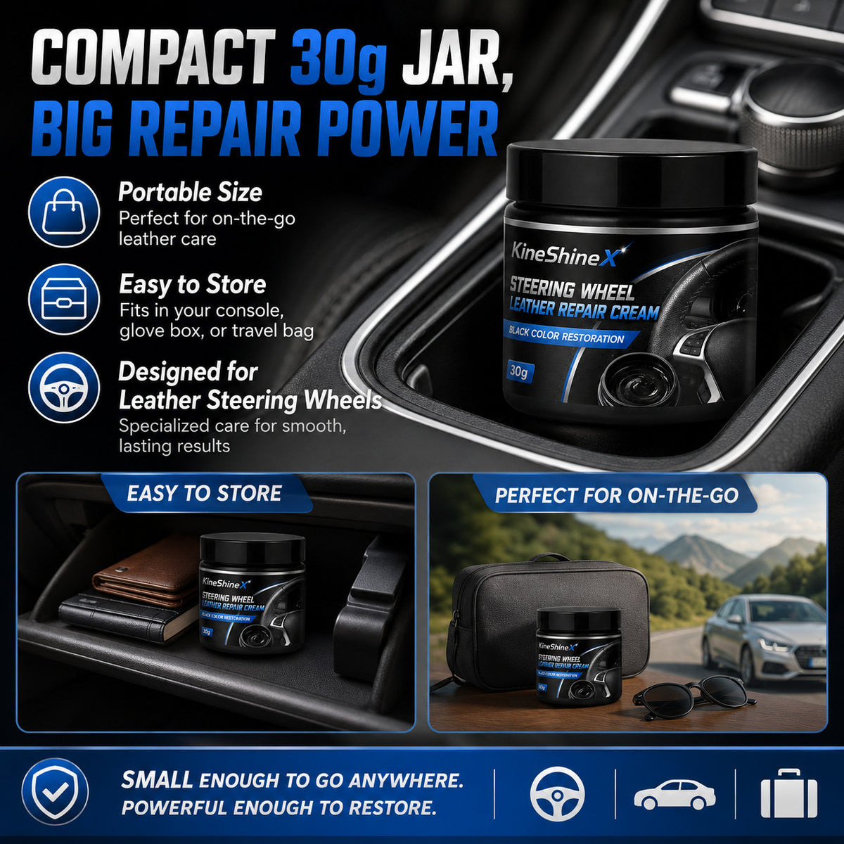 🔥 Hot Selling | SteerRestore™ High Quality New Leather Repair & Revive Cream with Brush