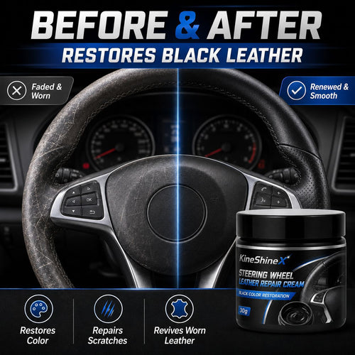 🔥 Hot Selling | SteerRestore™ High Quality New Leather Repair & Revive Cream with Brush