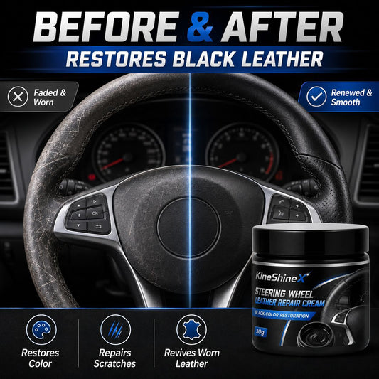 🔥 Hot Selling | SteerRestore™ High Quality New Leather Repair & Revive Cream with Brush