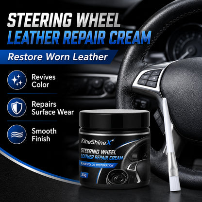 🔥 Hot Selling | SteerRestore™ High Quality New Leather Repair & Revive Cream with Brush